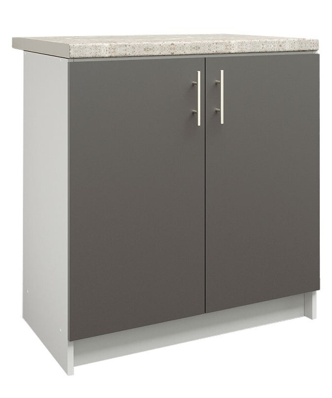 JD Greta NOT Adjustable Kitchen Base Unit 800mm - Dark Grey Matt (With Worktop)