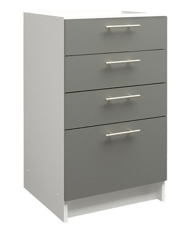 JD Greta NOT Adjustable Kitchen Drawer Unit 500mm - Grey Matt