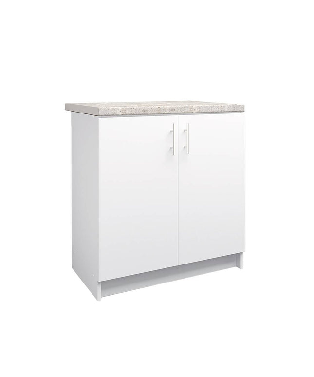 JD Greta Kitchen Sink Unit Fixed Height 800mm Cabinet – White Matt With Worktop