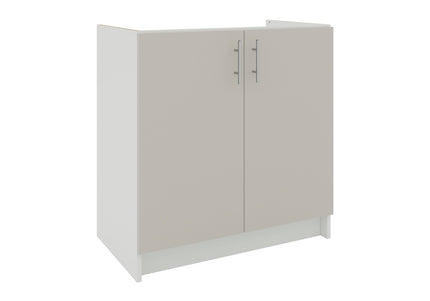 JD Greta Kitchen Fixed Height 800mm Sink Base Cabinet - Cashmere Matt