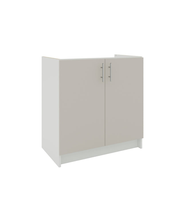 JD Greta Kitchen Fixed Height 800mm Sink Base Cabinet - Cashmere Matt
