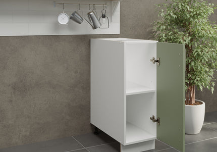 JD Greta Kitchen Adjustable 300mm Base Cabinet - Sage Green Matt