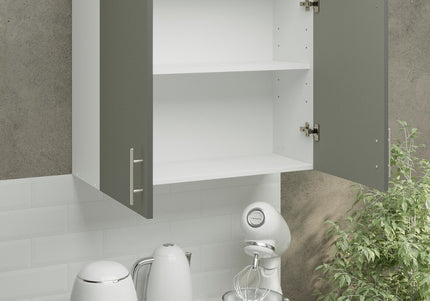 JD Greta Kitchen Wall Unit 800mm Kitchen Cabinet - Grey Matt