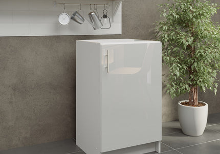 JD Greta NOT Adjustable Kitchen Base Unit 500mm - White Gloss