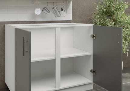 JD Greta Adjustable Legs Kitchen Base Unit 1000mm - Grey Matt