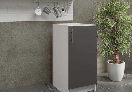 JD Greta NOT Adjustable Kitchen Base Unit 400mm - Dark Grey Matt