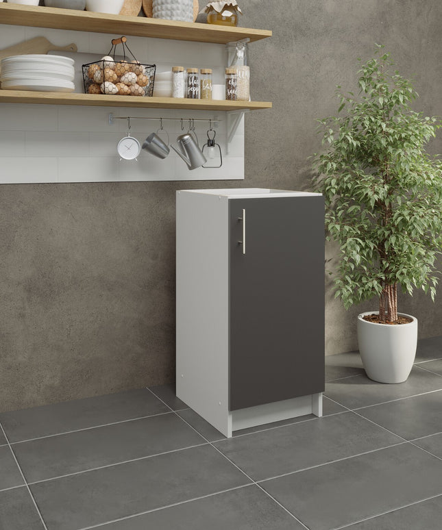 JD Greta NOT Adjustable Kitchen Base Unit 400mm - Dark Grey Matt