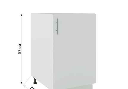 JD Greta Kitchen Adjustable 500mm Base Cabinet - Cashmere Matt