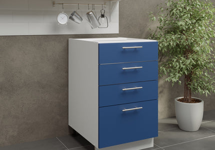 JD Greta Kitchen Adjustable 500mm Base Drawer Cabinet - Navy Matt