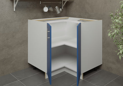 JD Greta Kitchen Adjustable 900mm Corner Base Cabinet - Navy Matt