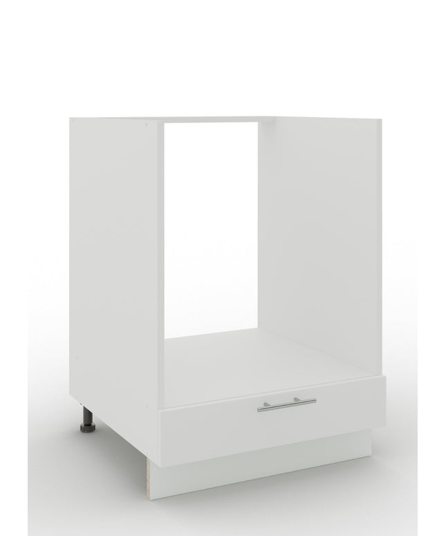 JD Greta Adjustable Legs Kitchen Oven Unit 600mm - White Gloss