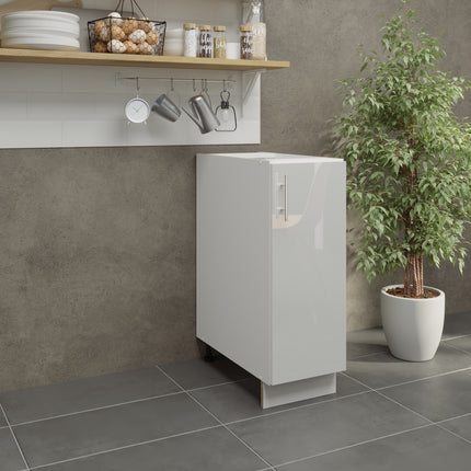 JD Greta Adjustable Legs Kitchen Base Unit 300mm - White Gloss