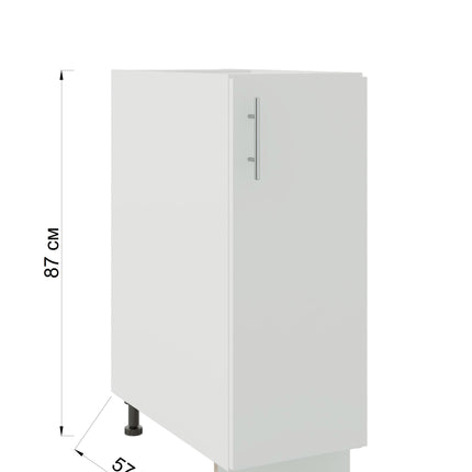 JD Greta Adjustable Legs Kitchen Base Unit 300mm - White Gloss