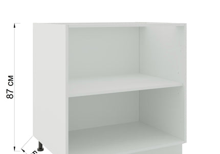 JD Greta Adjustable Legs Kitchen Base Unit 800mm - White Matt (No door)