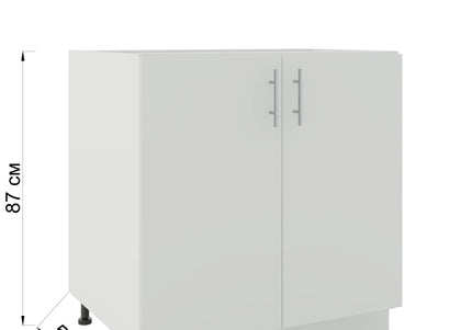 JD Greta Adjustable Legs Kitchen Base Unit 800mm - Dark Grey Matt