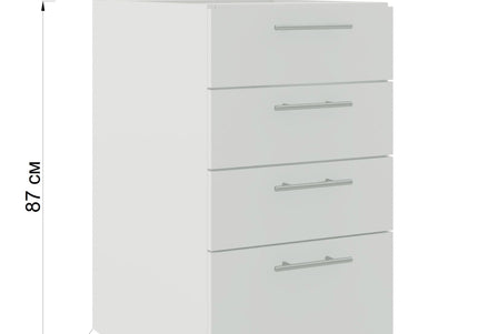 JD Greta Adjustable Legs Kitchen Drawer Unit 400mm - Grey Matt