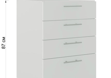 JD Greta Adjustable Legs Kitchen Drawer Unit 500mm - White Matt