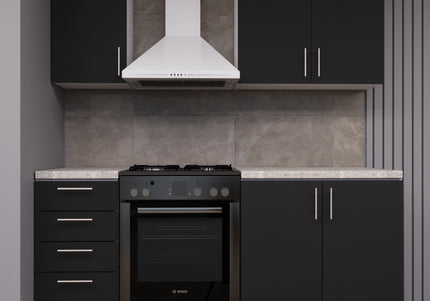 JD Greta Fixed Height 180cm 4 Piece Complete Kitchen - Dark Grey Matt With Worktops