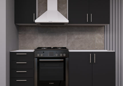 JD Greta Fixed Height 180cm 4 Piece Complete Kitchen - Dark Grey Matt