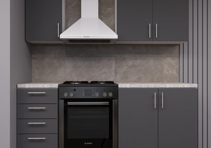 JD Greta Fixed Height 180cm 4 Piece Complete Kitchen - Grey Matt With Worktops