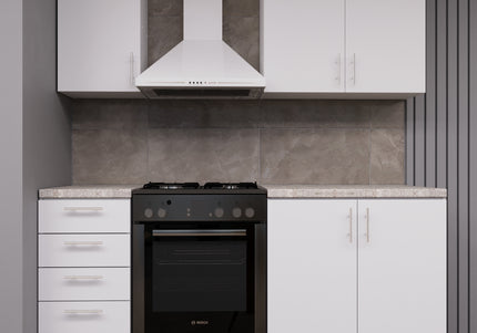 JD Greta Fixed Height 180cm 4 Piece Complete Kitchen - White Matt With Worktops