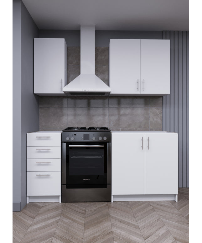 JD Greta Fixed Height 180cm 4 Piece Complete Kitchen - White Matt