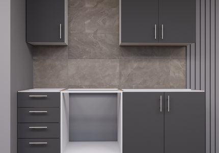 JD Greta Fixed Height 180cm 5 Piece Complete Kitchen - Grey Matt