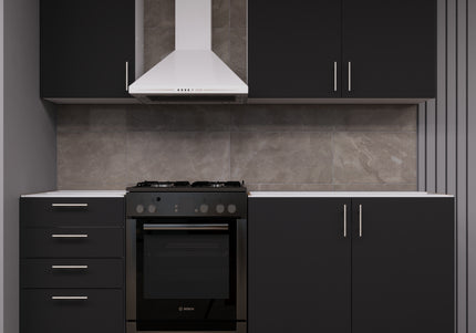JD Greta Fixed Height 210cm 4 Piece Complete Kitchen - Dark Grey Matt