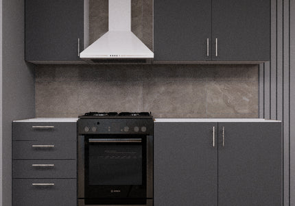 JD Greta Fixed Height 210cm 4 Piece Complete Kitchen - Grey Matt