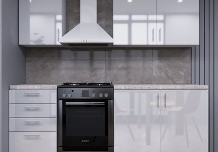 JD Greta Fixed Height 210cm 4 Piece Complete Kitchen - White Gloss With Worktops