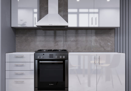 JD Greta Fixed Height 210cm 4 Piece Complete Kitchen - White Gloss