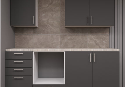 JD Greta Fixed Height 210cm 5 Piece Complete Kitchen - Grey Matt With Worktops