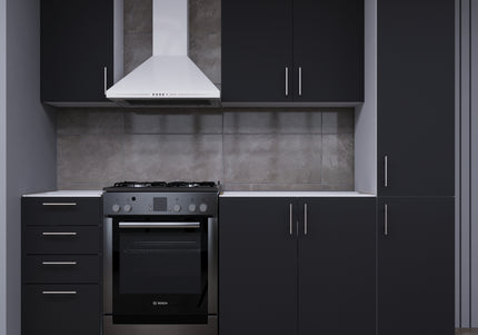 JD Greta Fixed Height 220cm 5 Piece Complete Kitchen - Dark Grey Matt