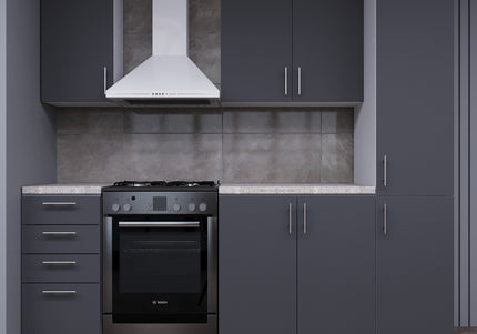 JD Greta Fixed Height 220cm 5 Piece Complete Kitchen - Grey Matt With Worktops