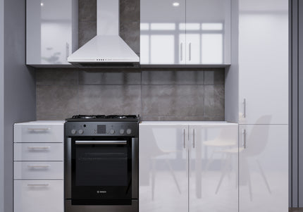 JD Greta Fixed Height 220cm 5 Piece Complete Kitchen - White Gloss