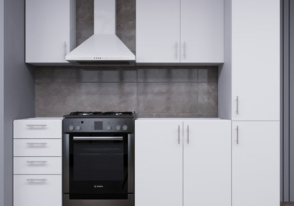 JD Greta Fixed Height 220cm 5 Piece Complete Kitchen - White Matt