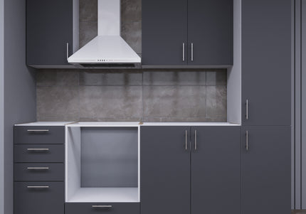 JD Greta Fixed Height 220cm 6 Piece Complete Kitchen - Grey Matt