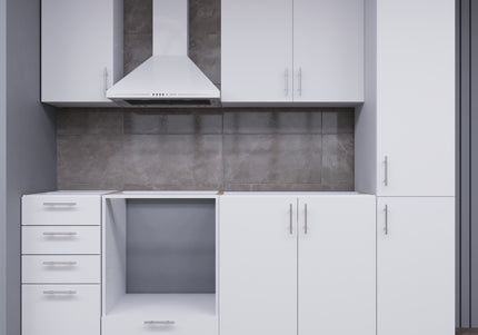 JD Greta Fixed Height 220cm 6 Piece Complete Kitchen - White Matt