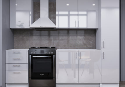 JD Greta Fixed Height 250cm 5 Piece Complete Kitchen - White Gloss