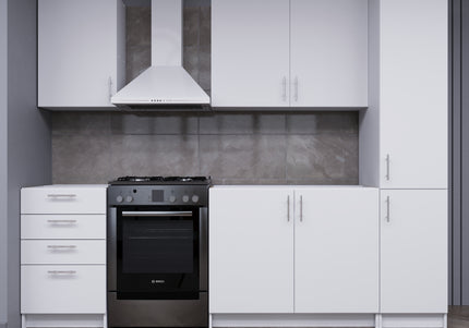 JD Greta Fixed Height 250cm 5 Piece Complete Kitchen - White Matt