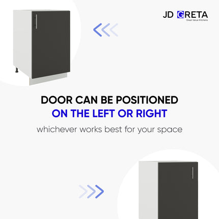 JD Greta Adjustable Kitchen Base Unit 300mm - Dark Grey Matt (With Worktop)