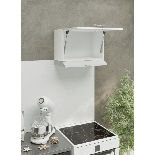 Kitchen Wall Bridging Unit 600mm Extractor Cooker Hood Cabinet 60cm White Gloss