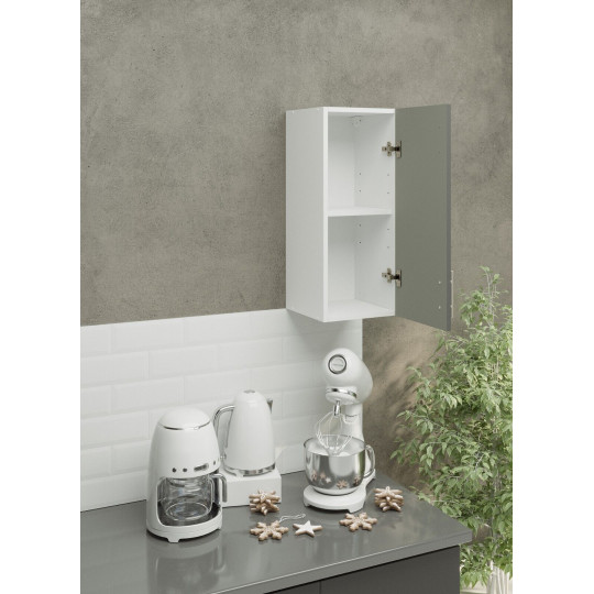 Kitchen Wall Cabinet 300mm Wall Mounted Upper Cupboard Unit - Grey Matt