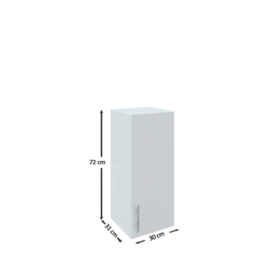 Kitchen Wall Unit 300mm Storage Cabinet With Door Shelf 30cm - Dark Grey Matt