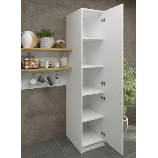 Kitchen Base Tall Ladder Unit 400mm With Doors 40cm - White Matt