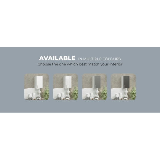 Kitchen Wall Unit 400mm Storage Cabinet With Door and Shelf 40cm - Grey Matt