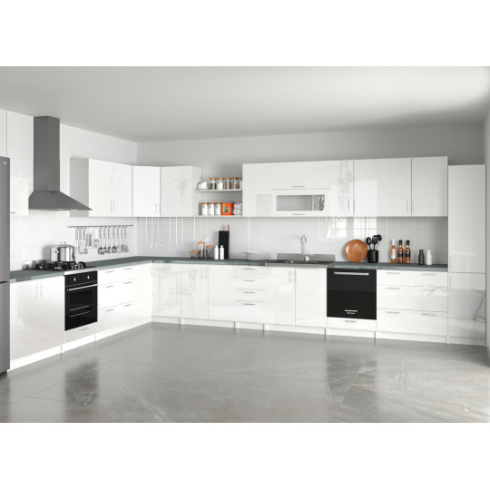 Kitchen Cabinets 300-1200mm Wall Base Sink Oven Cupboard Unit - White Gloss