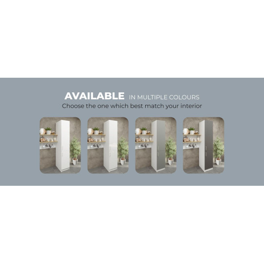 Kitchen Base Tall Ladder Unit 400mm With Doors 40cm - White Matt