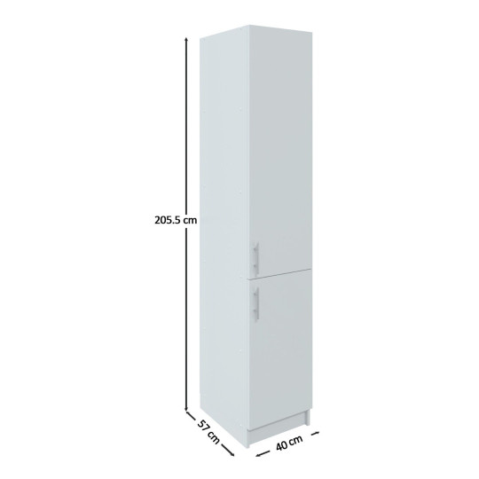 Kitchen Base Tall Ladder Unit 400mm With Doors 40cm - White Matt